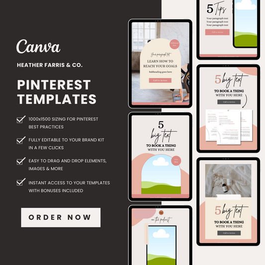 Minimalist Pinterest Templates for Canva