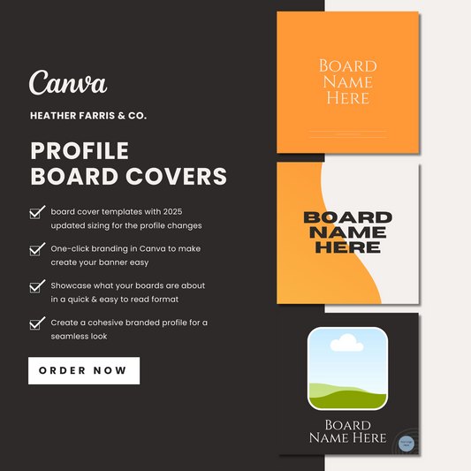 Pinterest Board Cover Templates for Canva