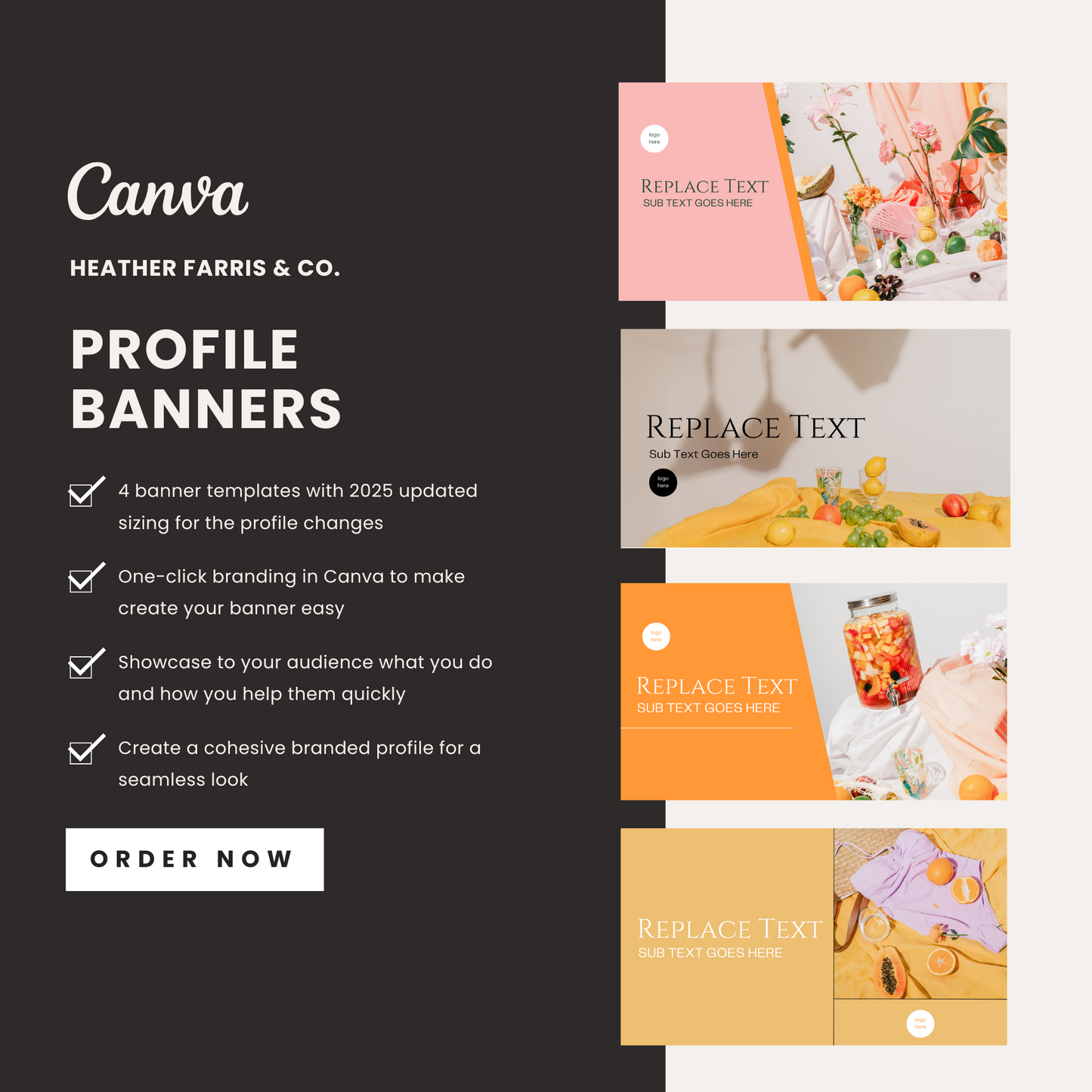 Modern Pinterest Profile Banner Templates