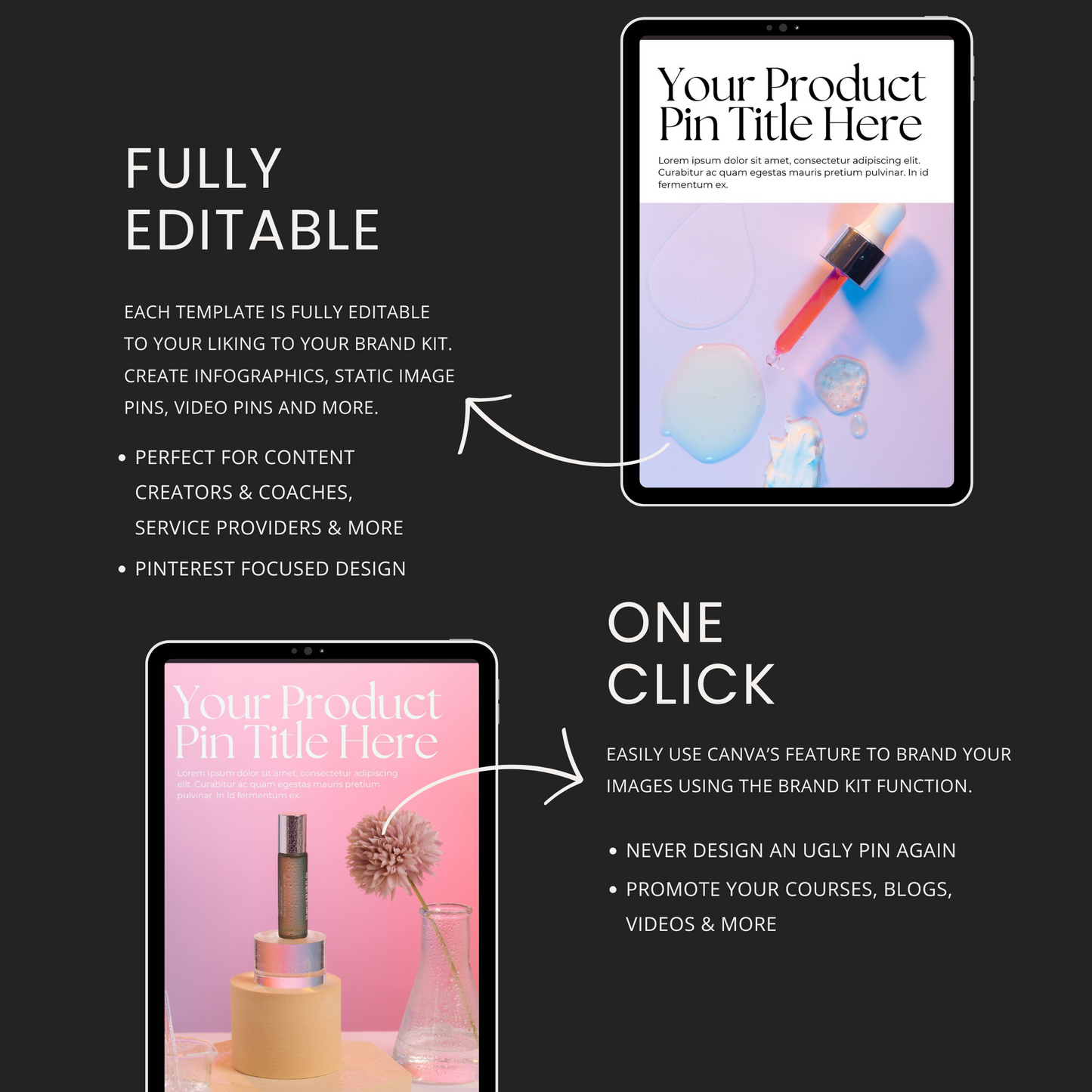 Video or Content Pinterest Templates