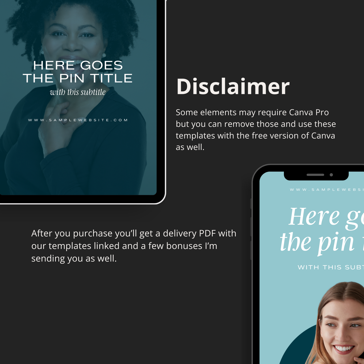 Customizable Pinterest Templates for Canva Perfect for Service Providers
