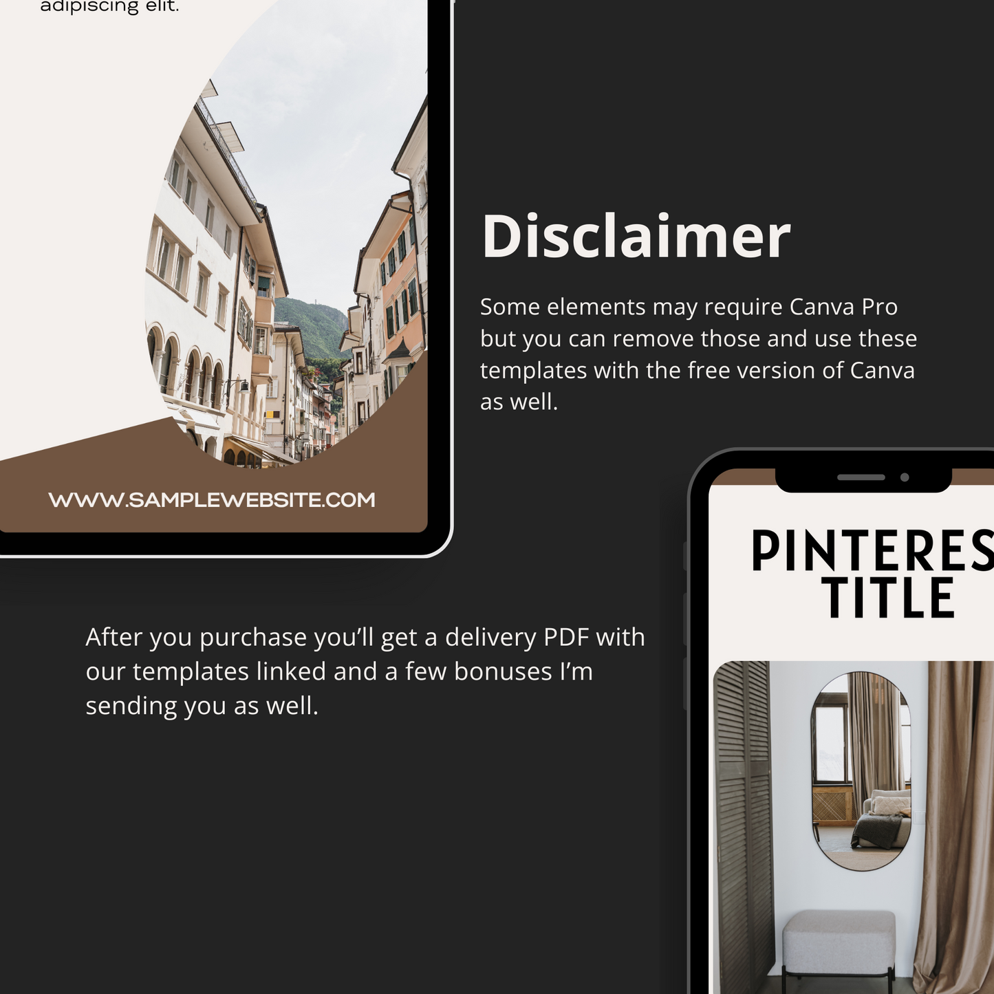 Pinterest Templates for Blogs, Podcasts & Digital Content