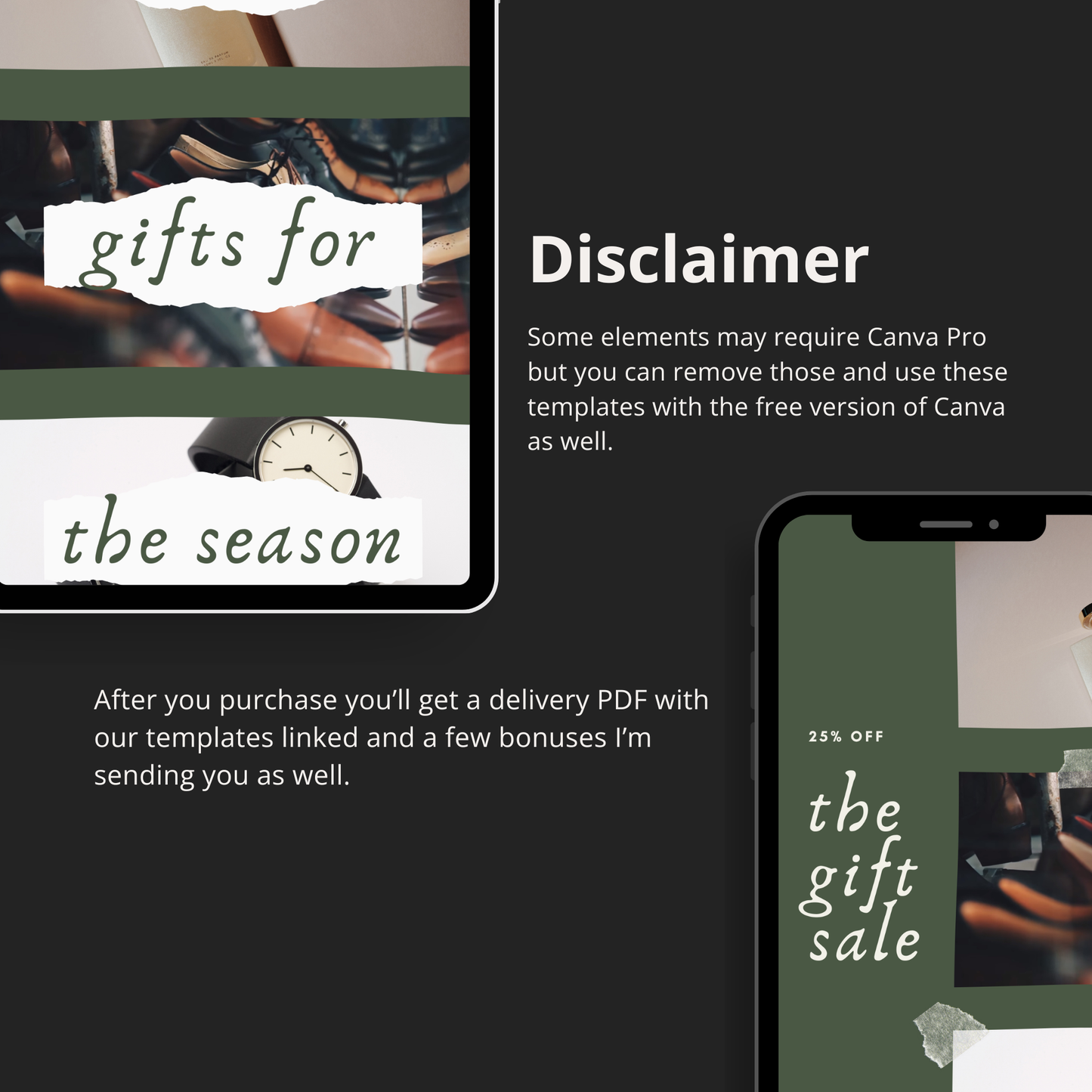 Christmas Gift Guide Pinterest Pin Templates for Canva