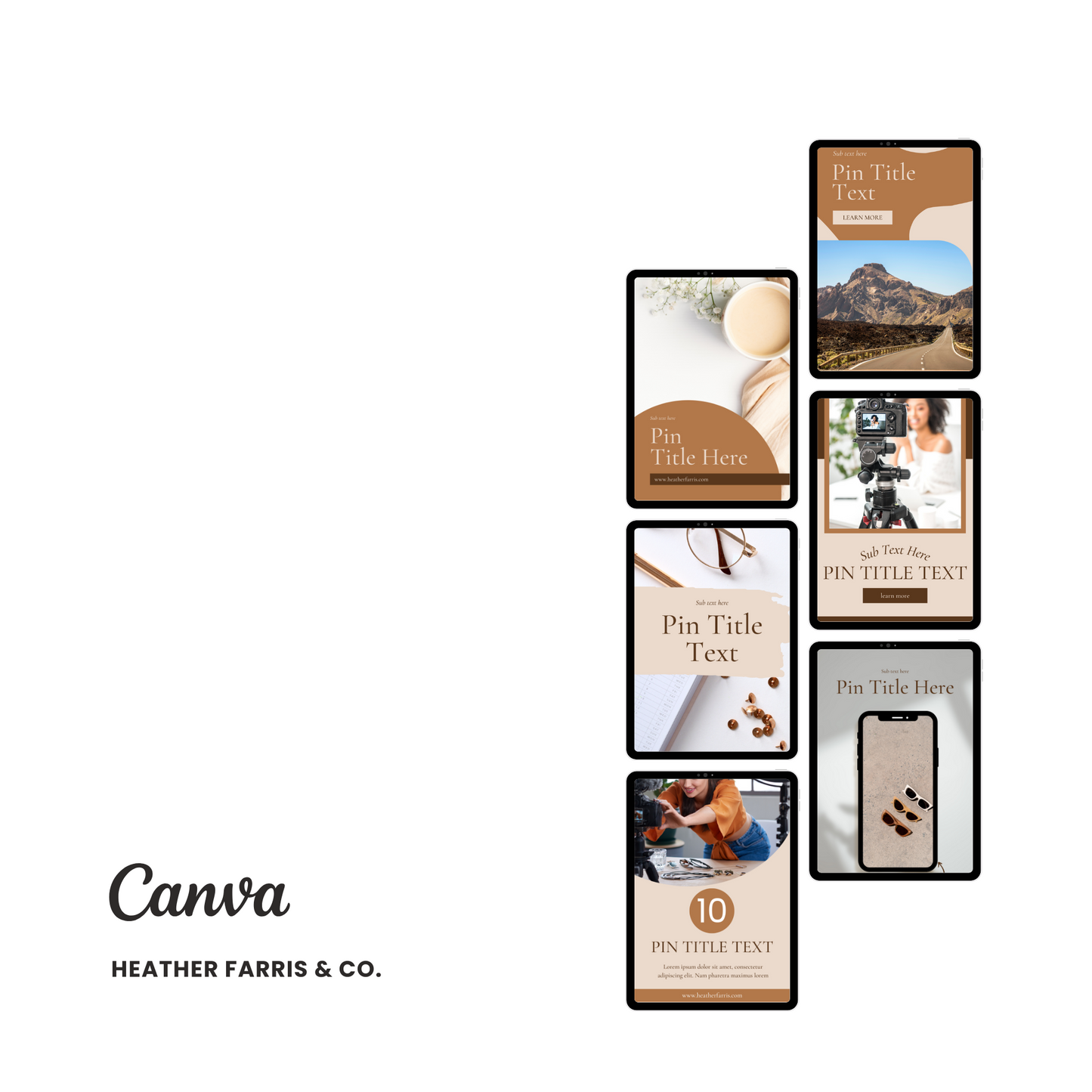 Boho Themed Pinterest Templates for Canva