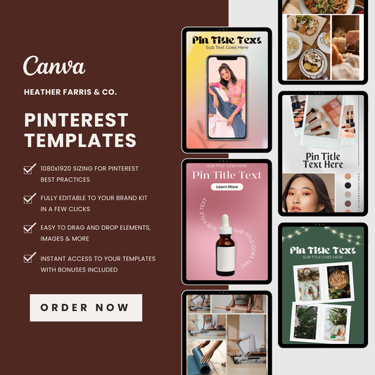Retro & Wavy Pinterest Templates for Canva
