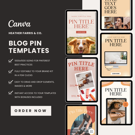 Retro Pinterest Templates for Canva