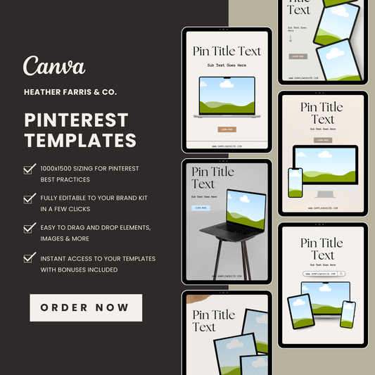 Pinterest Templates for Canva for Device Pins