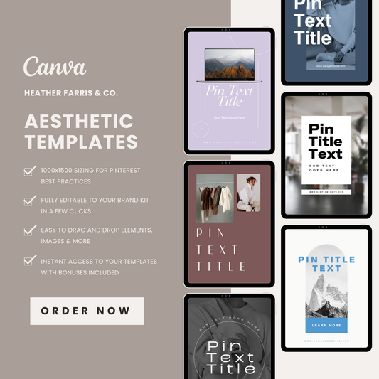 Aesthetic Pinterest Templates for Creators (Perfect for blogs & products)