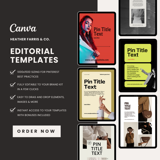 Editorial Maximalist Pinterest Templates for Canva: Inspire, Engage, and Stand Out