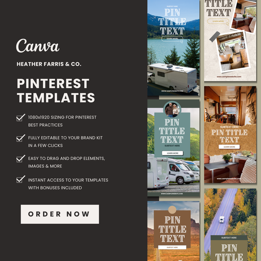 Blog Themed Pin Templates for Canva