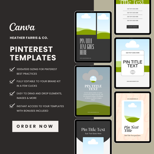 Minimalist Pinterest Templates for Canva (Infographic & Blog Templates)