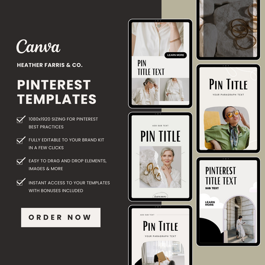 Elegant Pinterest Templates for Canva
