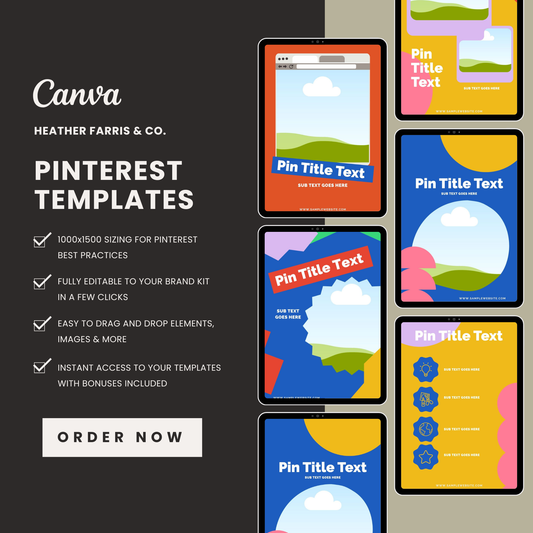 Color Pop Pinterest Templates for Bloggers