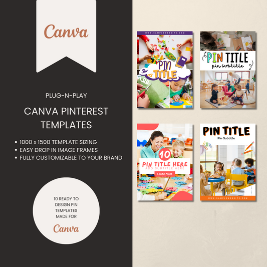 Teacher Product & Blog Pinterest Templates for Canva