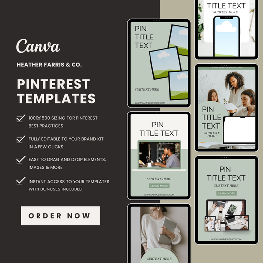 Soft Sage Device Mockup Pinterest Templates