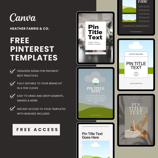 10 Free Pinterest Pin Templates for Canva