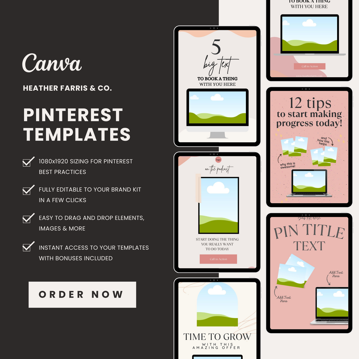 Pinterest Pin Templates for Digital Products Mega Pack