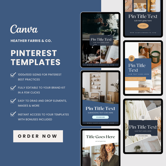 Pinterest Product Pin Templates for Canva