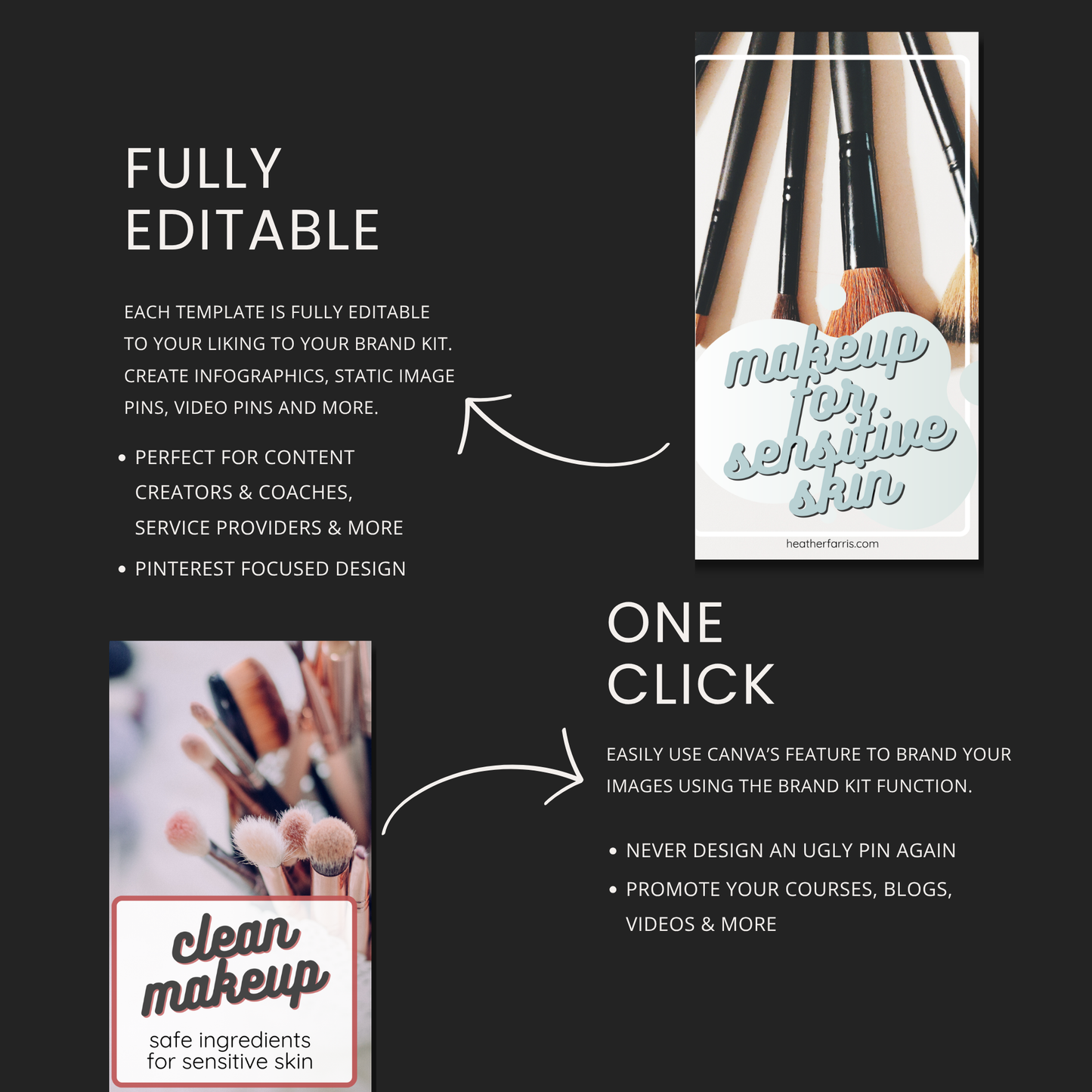 Pinterest Pin Templates for Canva Templates Perfect for Product Sellers