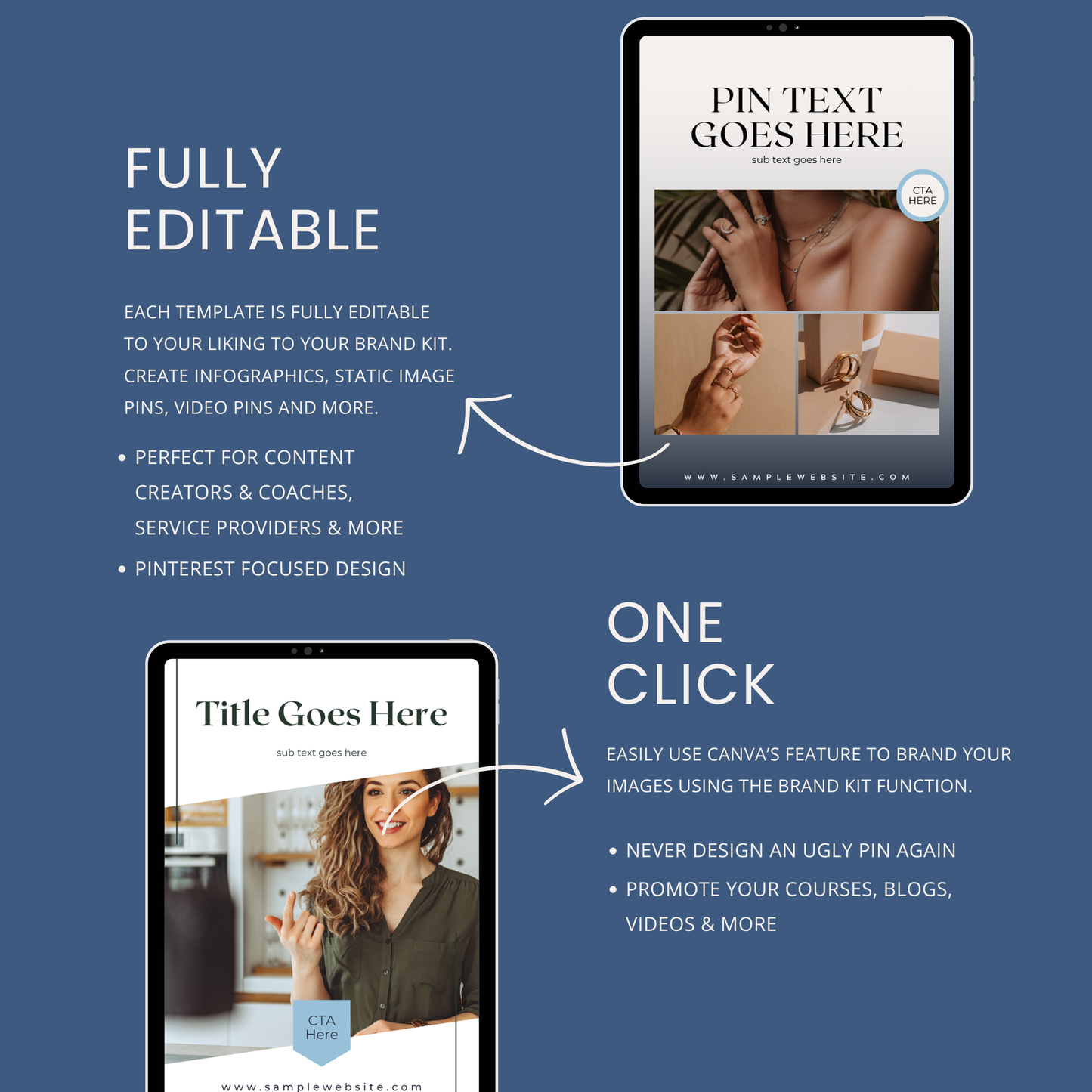 Pinterest Product Pin Templates for Canva