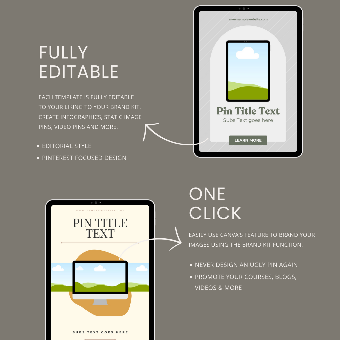 Fun & Flirty Pinterest Templates for Canva