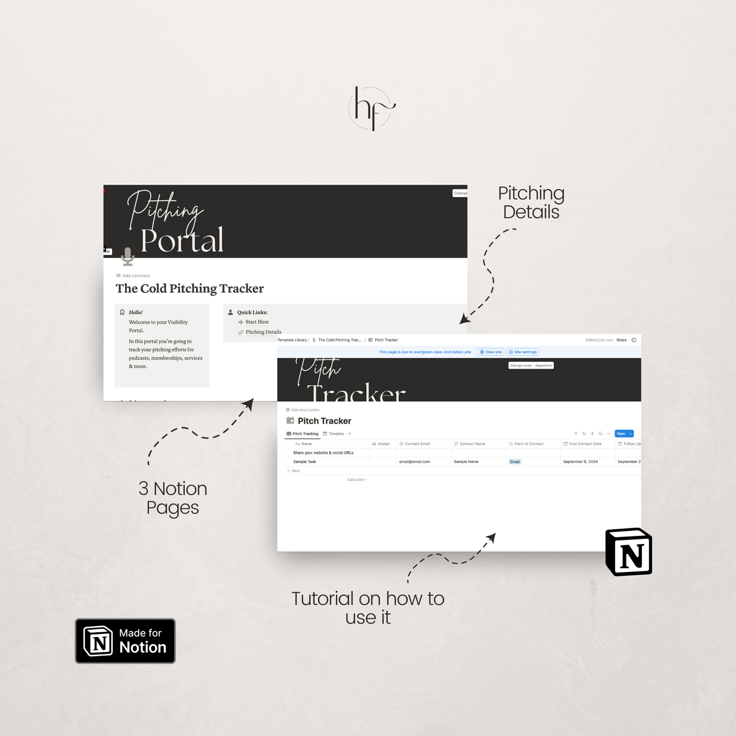 Notion Cold Pitching Tracking Template