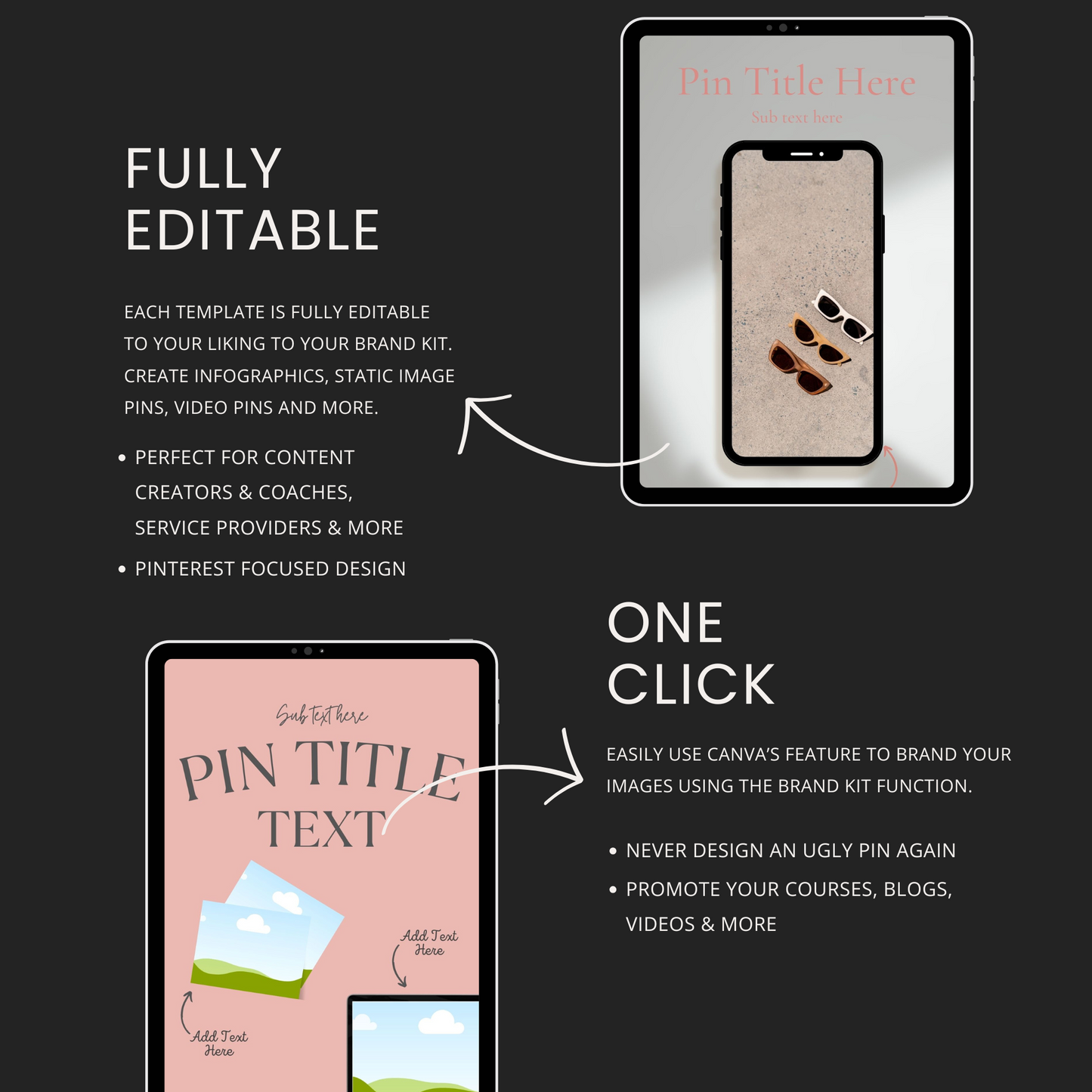 Pinterest Pin Templates for Digital Products Mega Pack