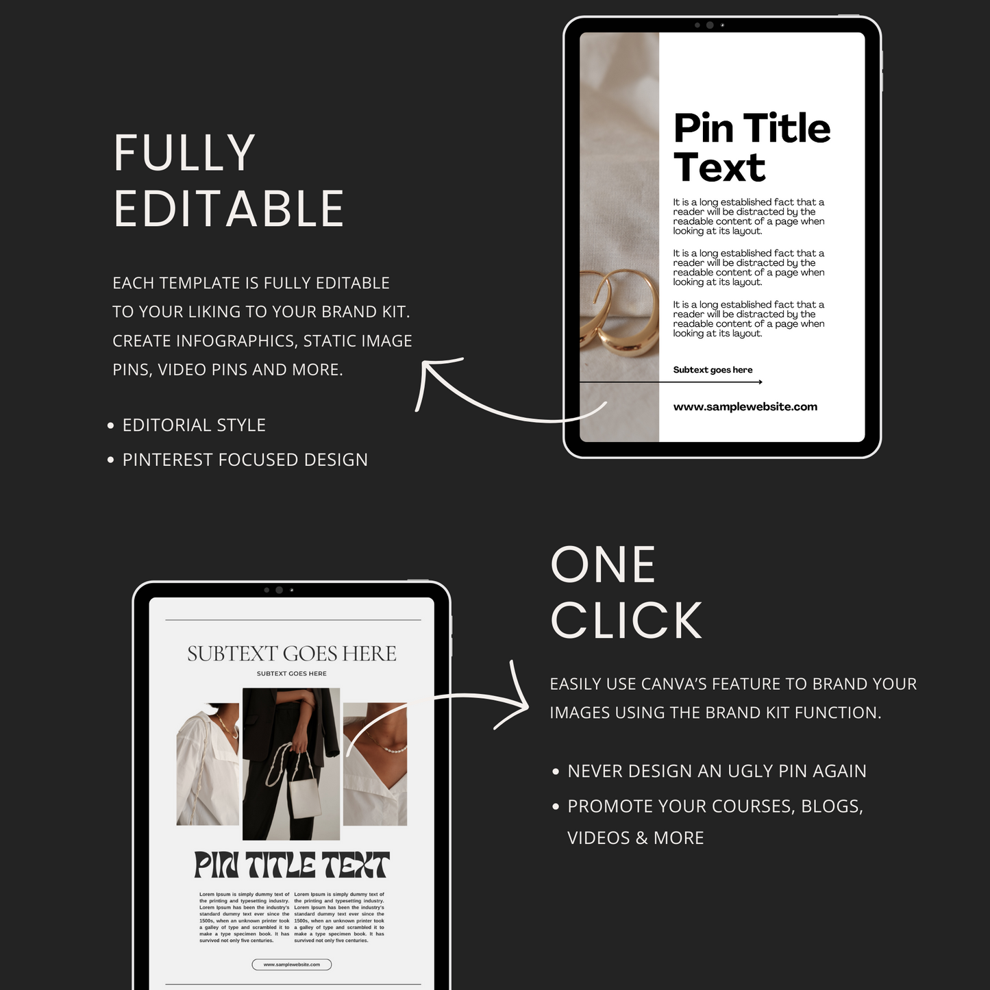 Editorial Maximalist Pinterest Templates for Canva: Inspire, Engage, and Stand Out