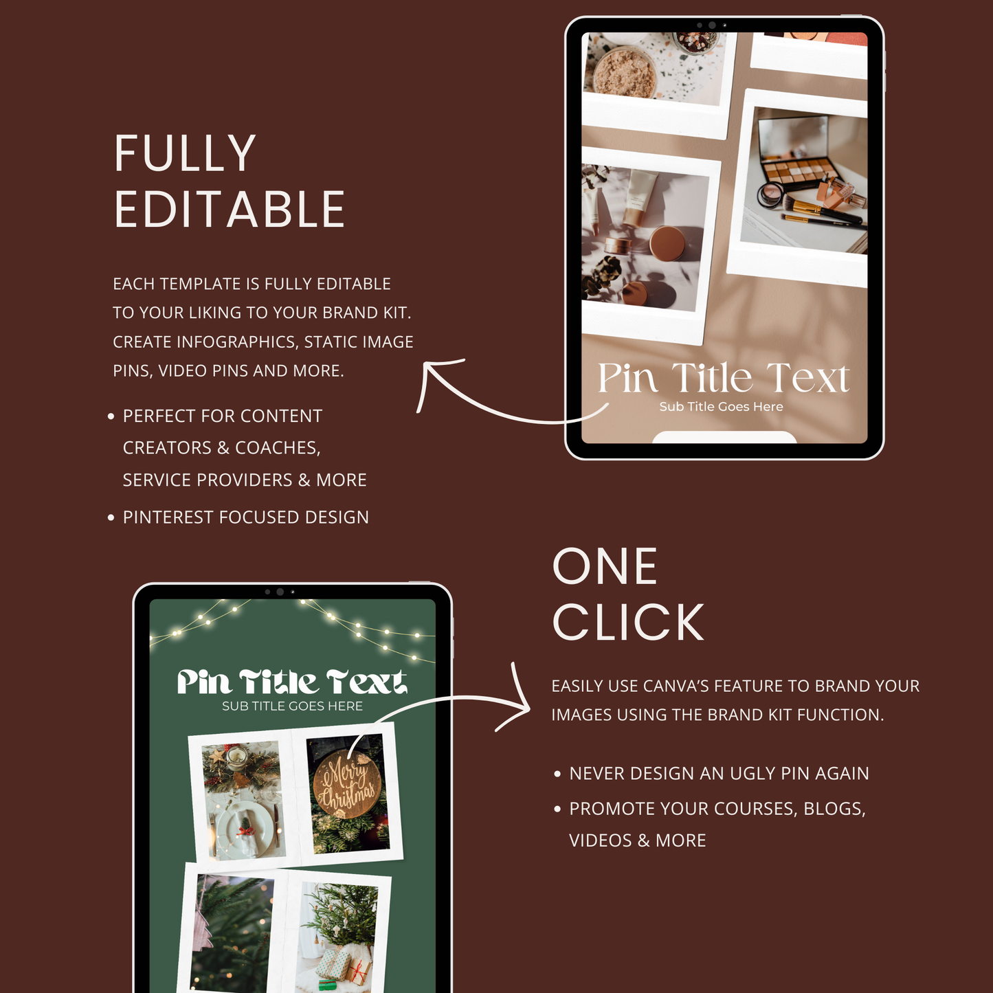 Retro & Wavy Pinterest Templates for Canva