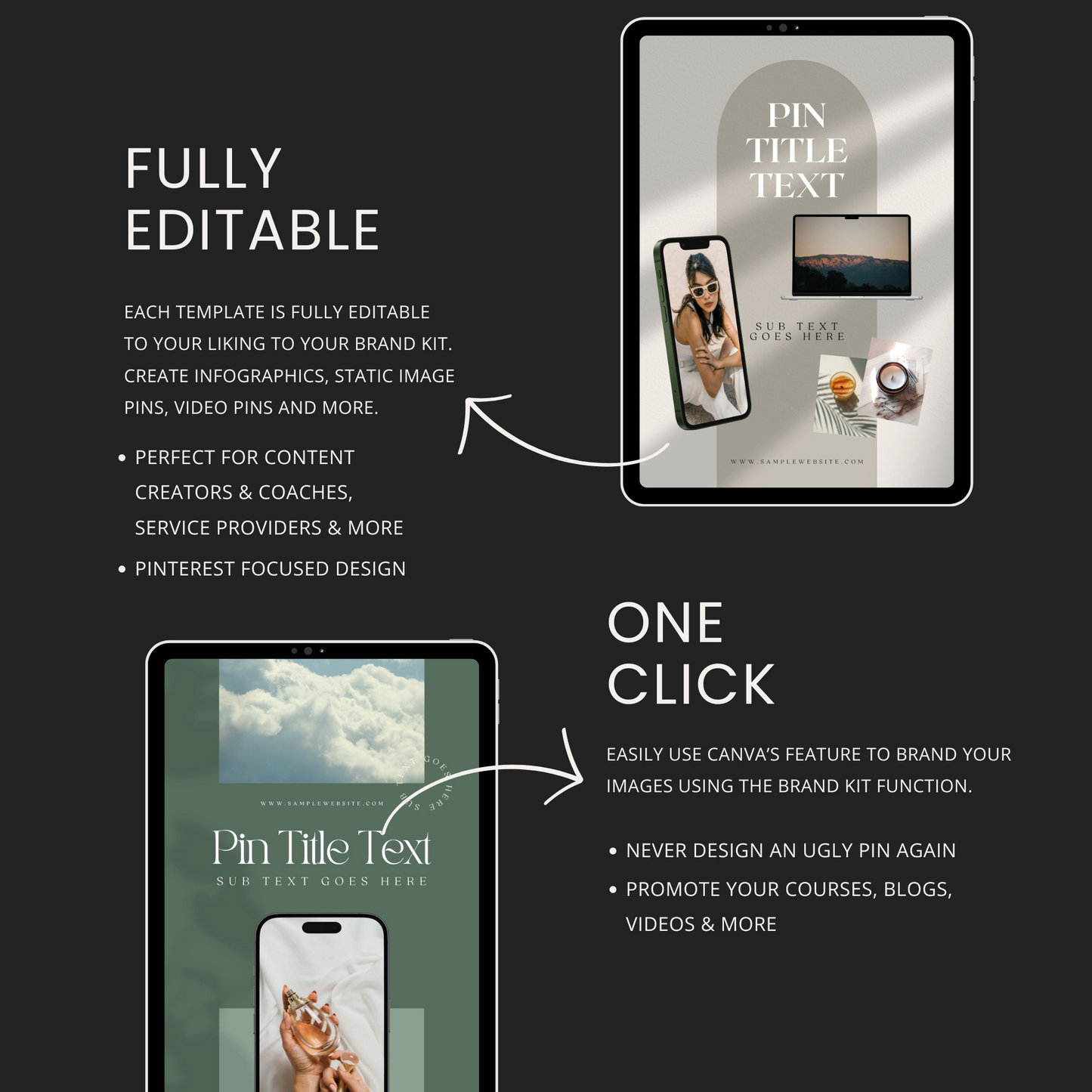 Pinterest Templates for Digital Products (Mockup Pack)