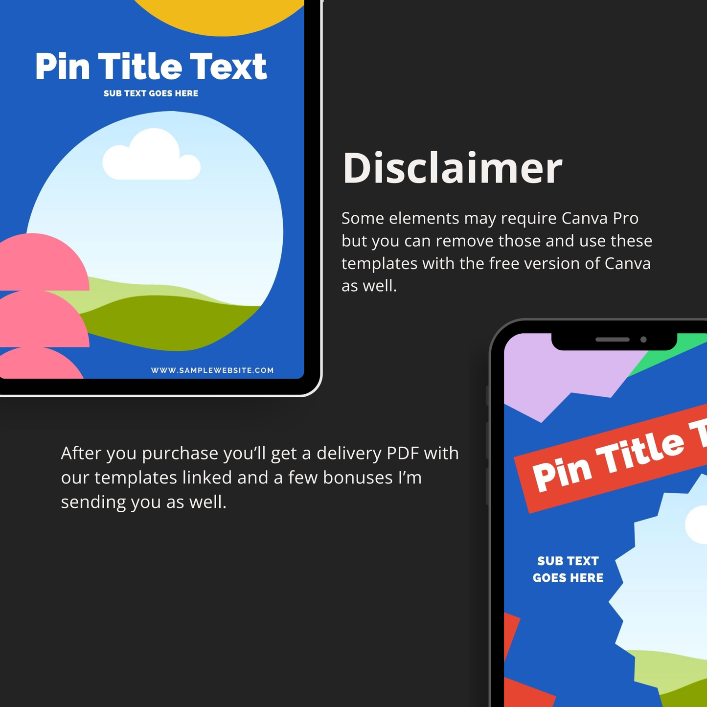 Color Pop Pinterest Templates for Bloggers