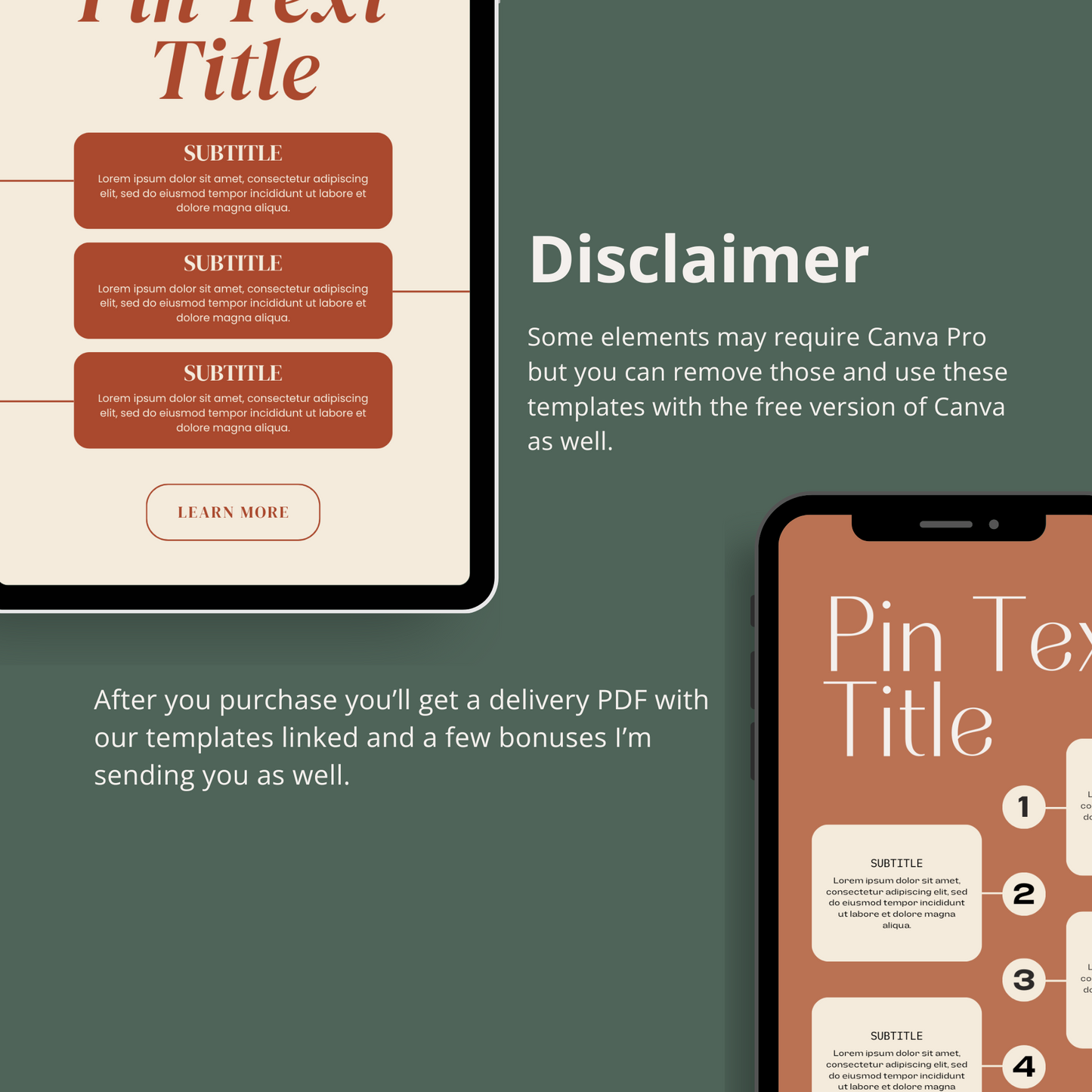 Unique Infographic Pinterest Templates for Canva