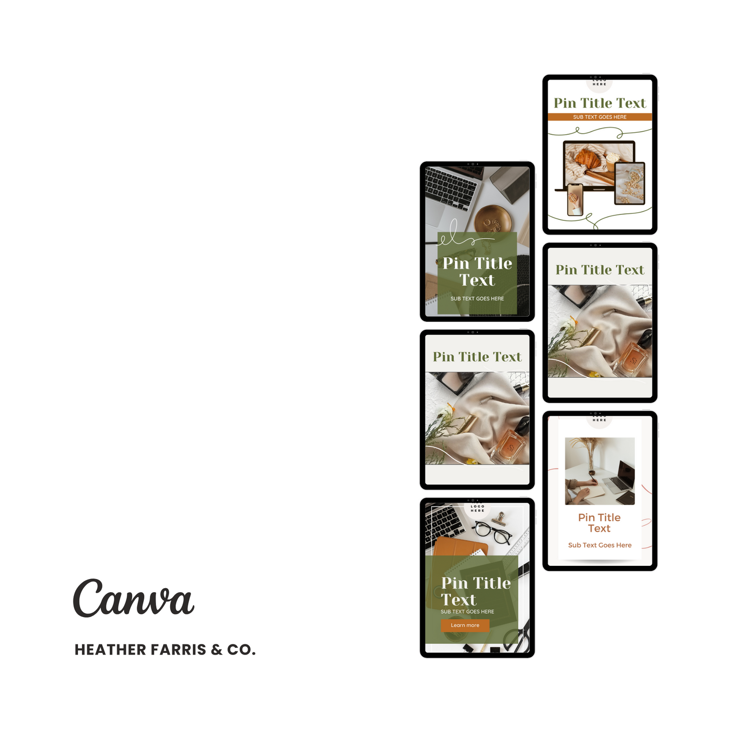 Elegant Pinterest Templates for Canva