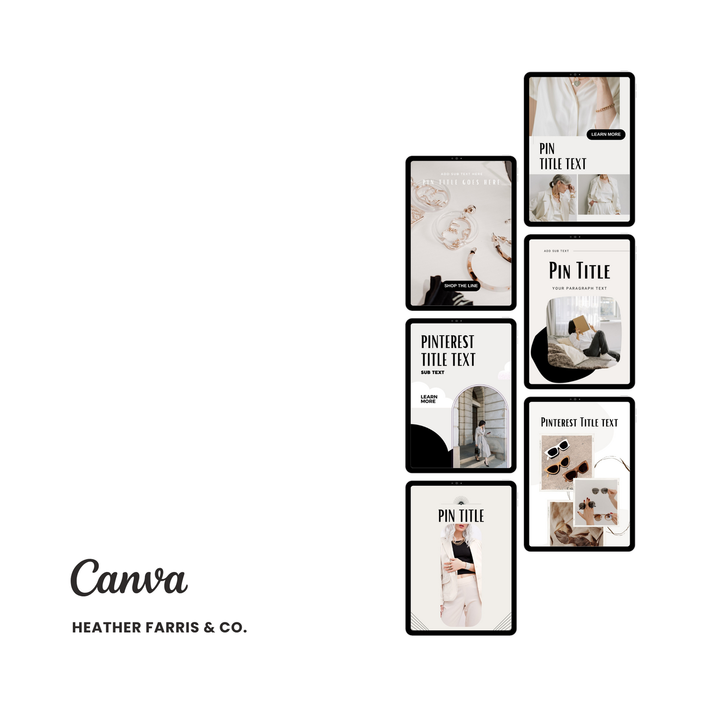 Elegant Pinterest Templates for Canva