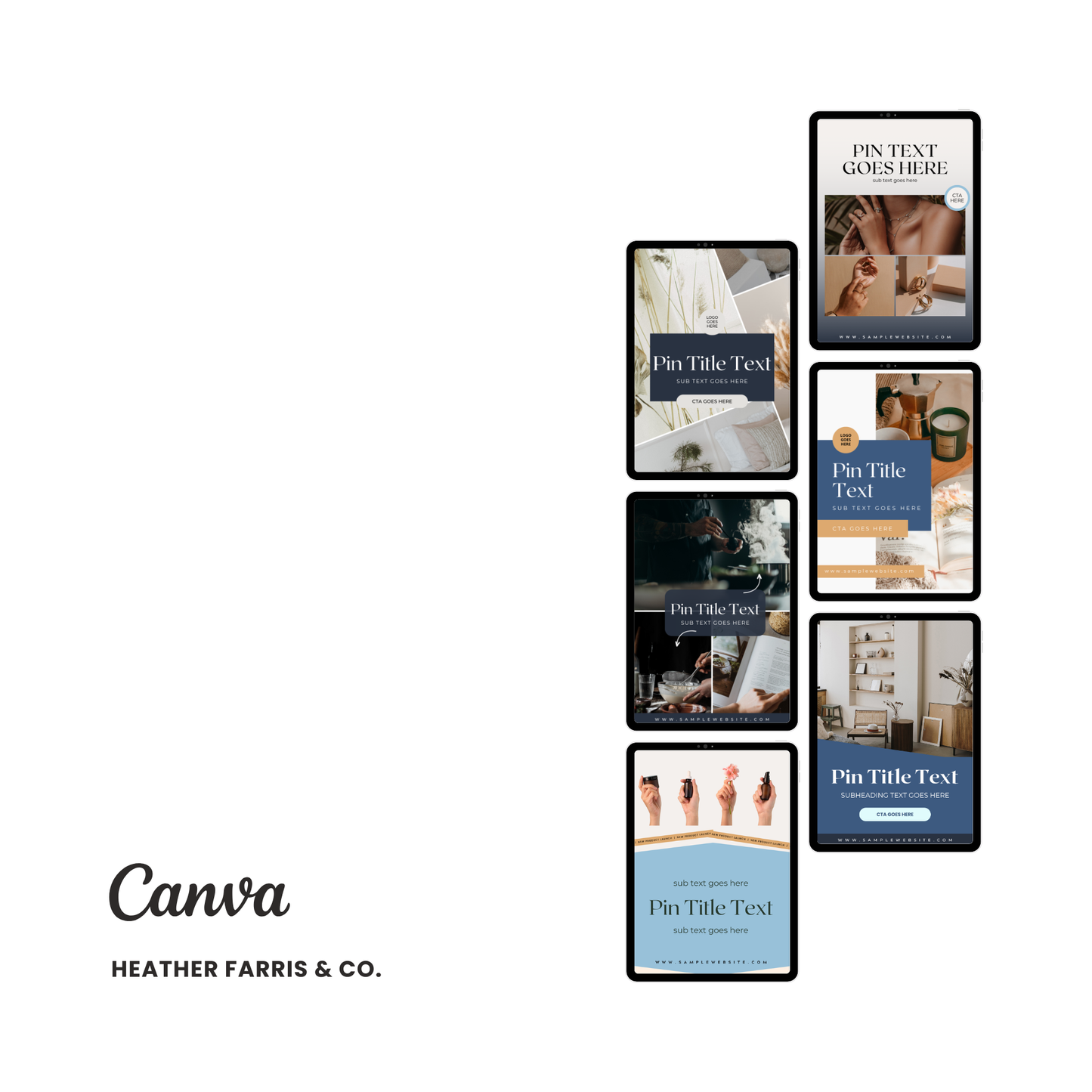 Pinterest Product Pin Templates for Canva
