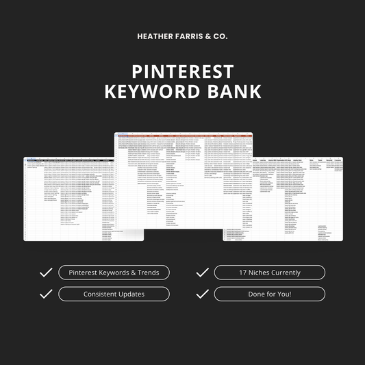 Pinterest Keyword Bank