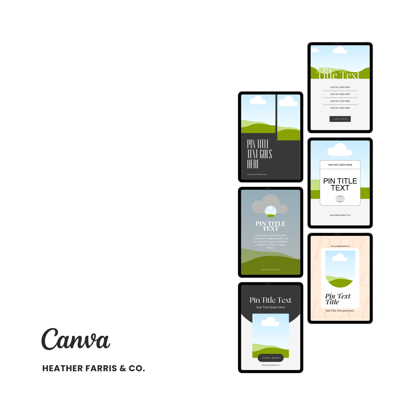 Minimalist Pinterest Templates for Canva (Infographic & Blog Templates)