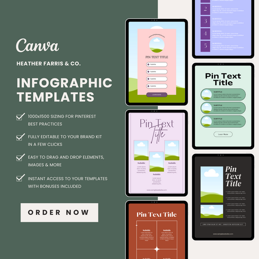 Unique Infographic Pinterest Templates for Canva