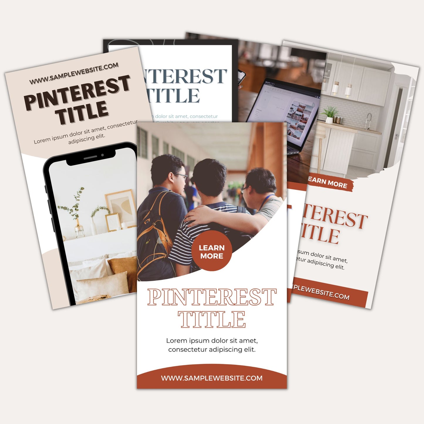 5 Free Pinterest Pin Templates for Canva
