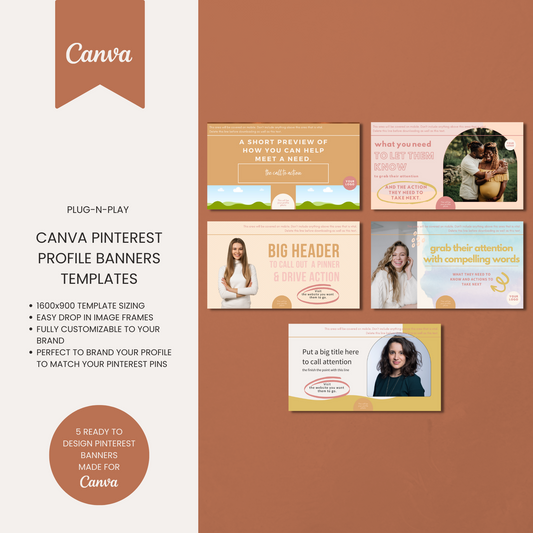 Pinterest Profile Banner Templates