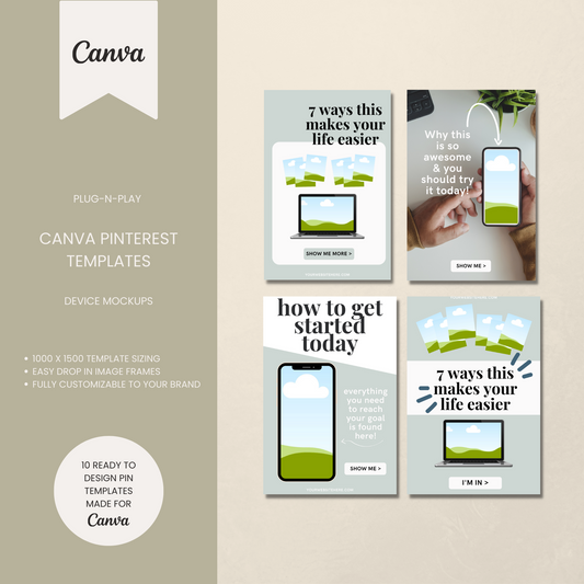 Pinterest Templates for Canva for Device Pins