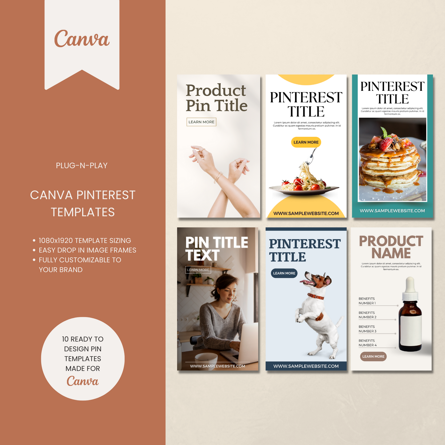 Video or Content Pinterest Templates