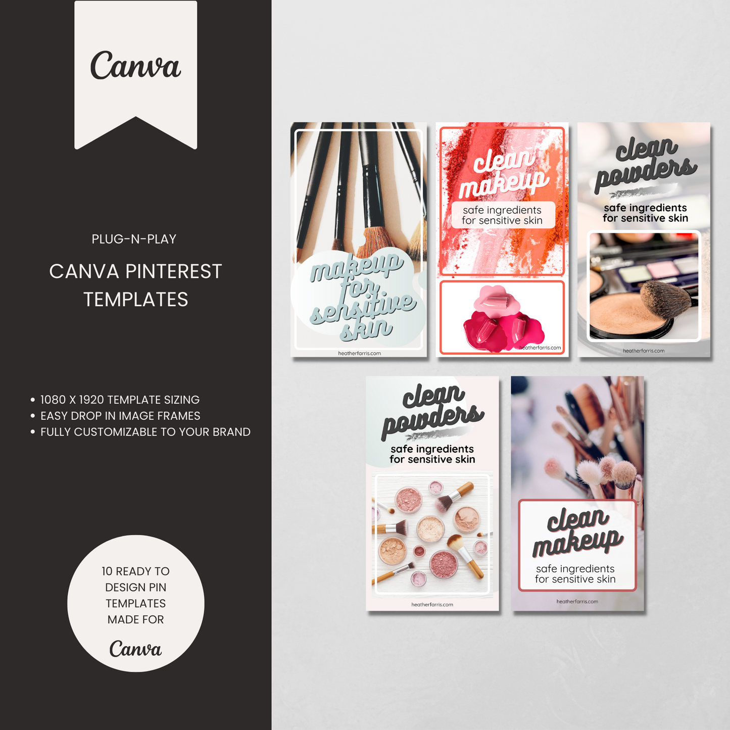 Pinterest Pin Templates for Canva Templates Perfect for Product Sellers