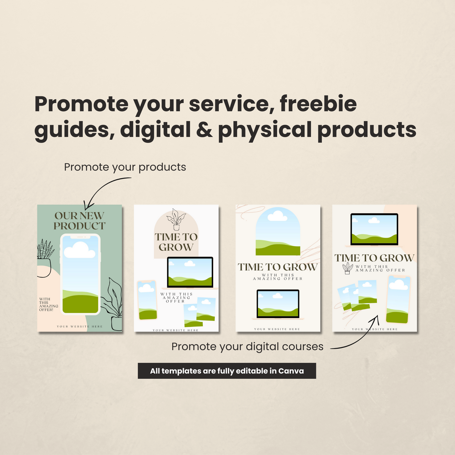 Pinterest Templates for Digital Products Mini Pack