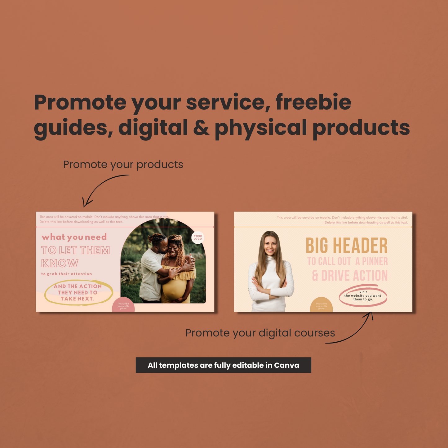 Pinterest Profile Banner Templates