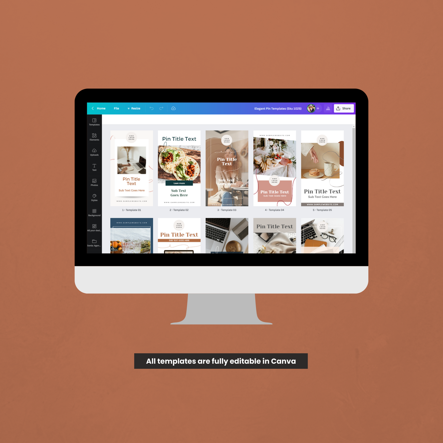 Elegant Pinterest Templates for Canva