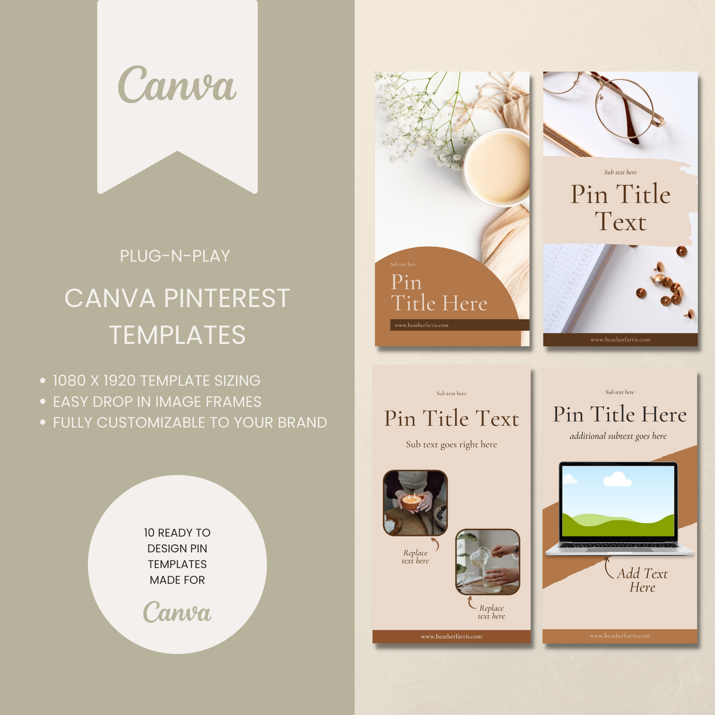 Boho Themed Pinterest Templates for Canva – heatherfarrisco