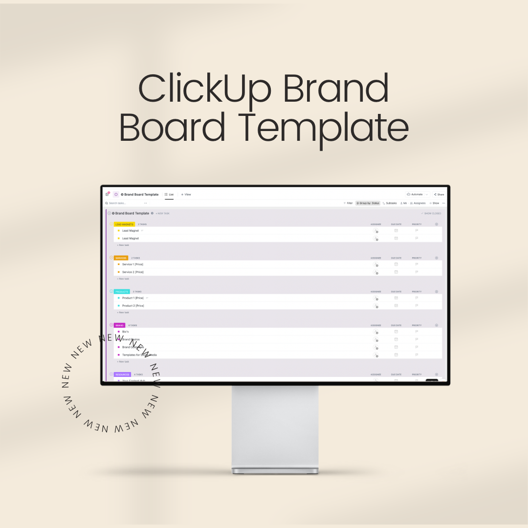 ClickUp Brand Board Template